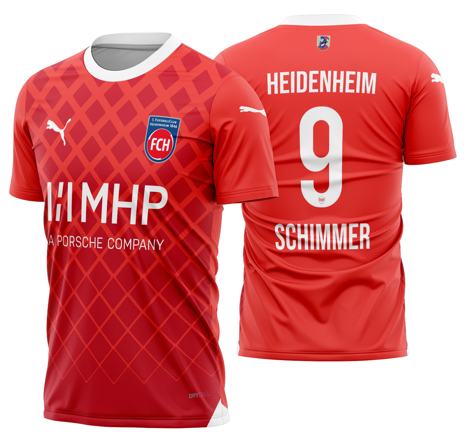 Arte vetor camisa 1. FC Heidenheim Local 2023-2024
