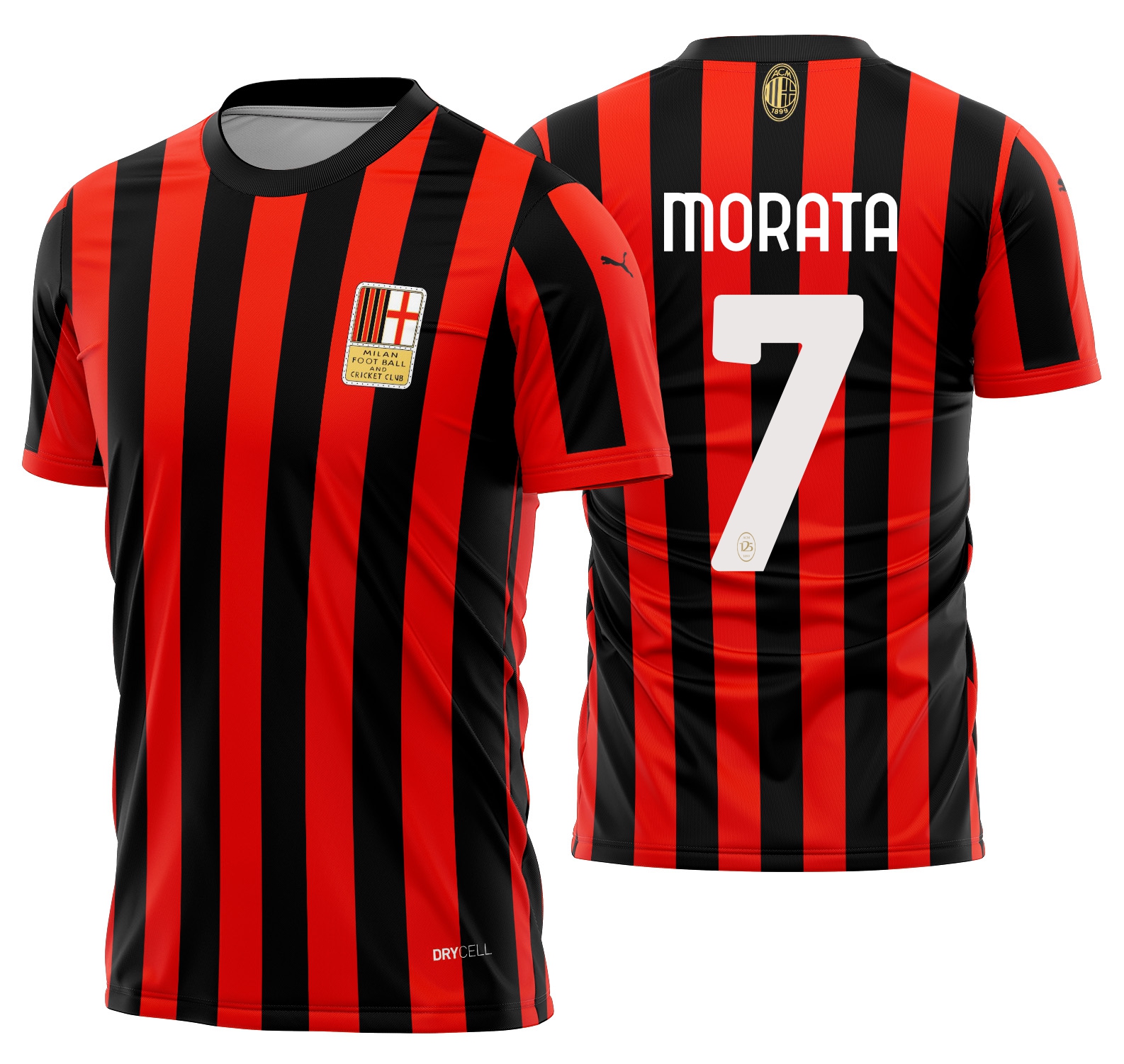 Arte vetor camisa AC Milan 125 Años 2024-2025