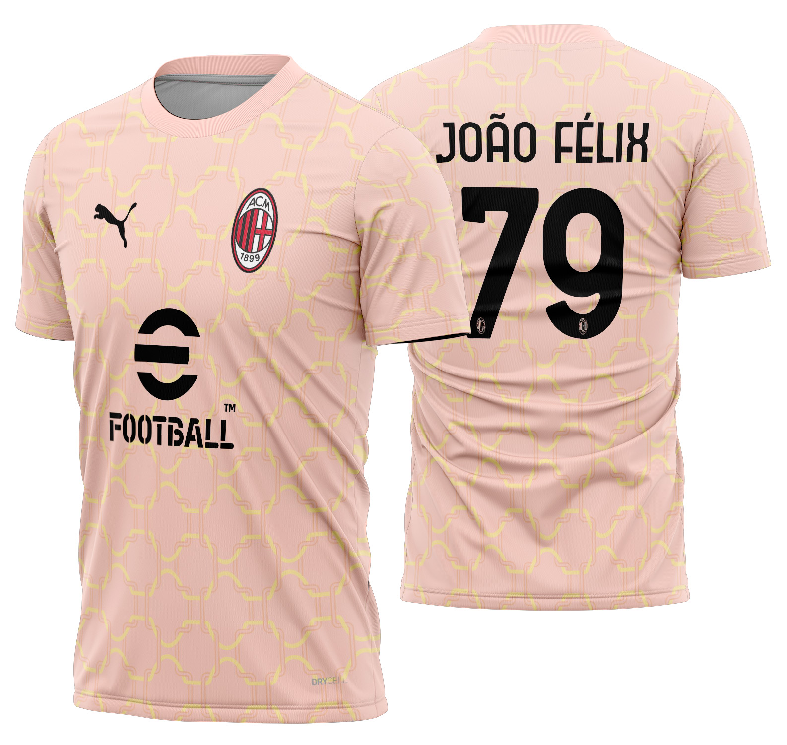 Arte Vetor Camisa AC Milan Pré-jogo 2025-2026