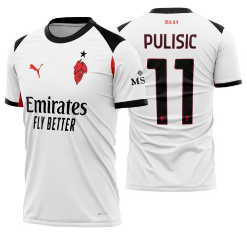Arte vetor camisa AC Milan Visita 2025-2026