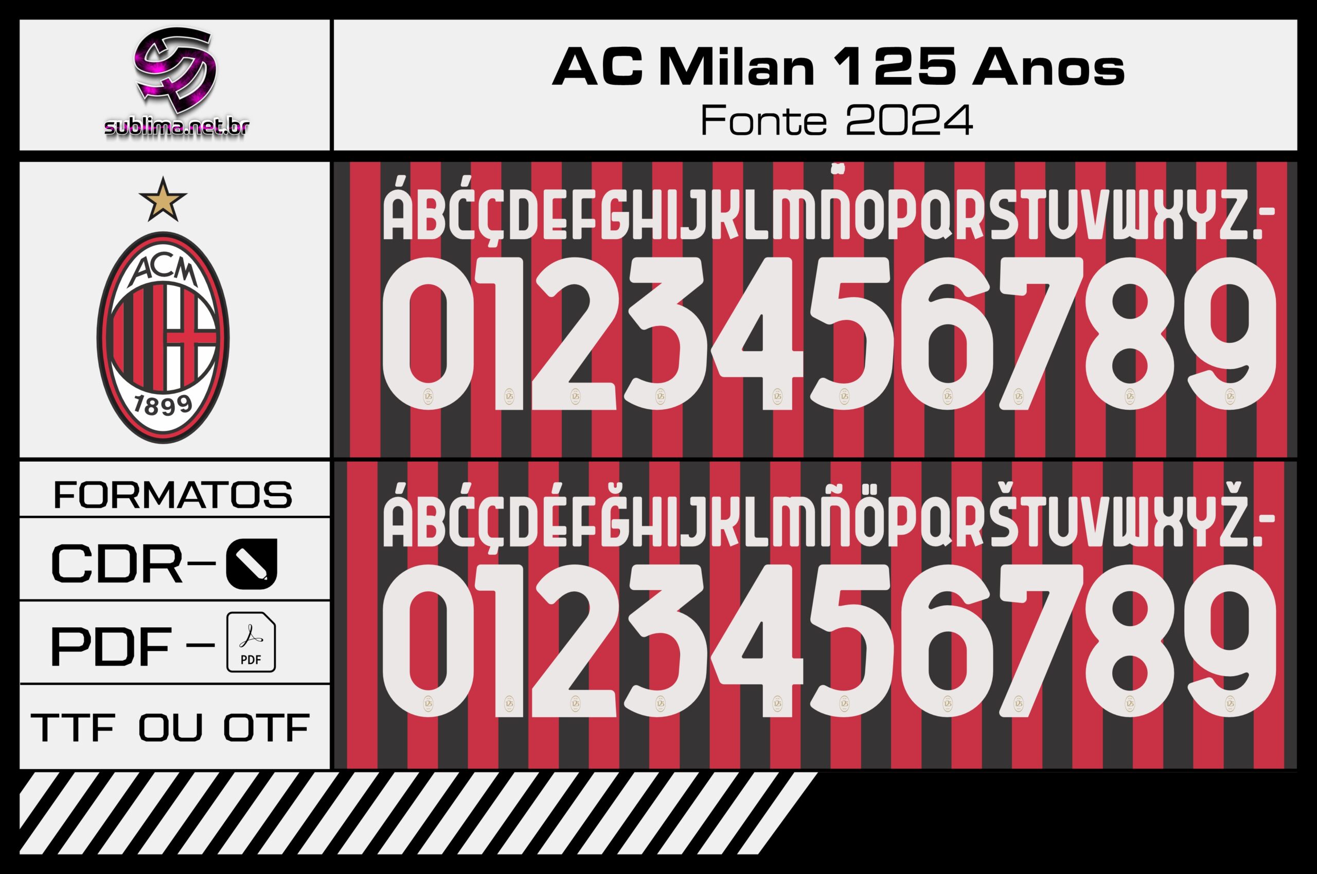 Fonte AC Milan 125 anos 2024 2025