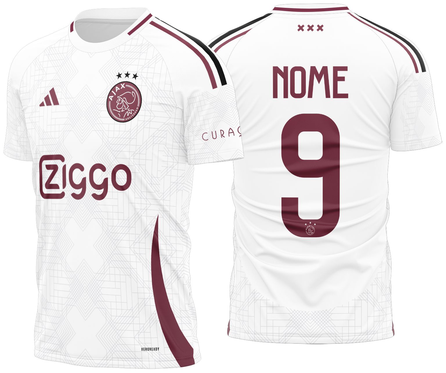 Arte vetor camisa Ajax Alternativa 2024-2025