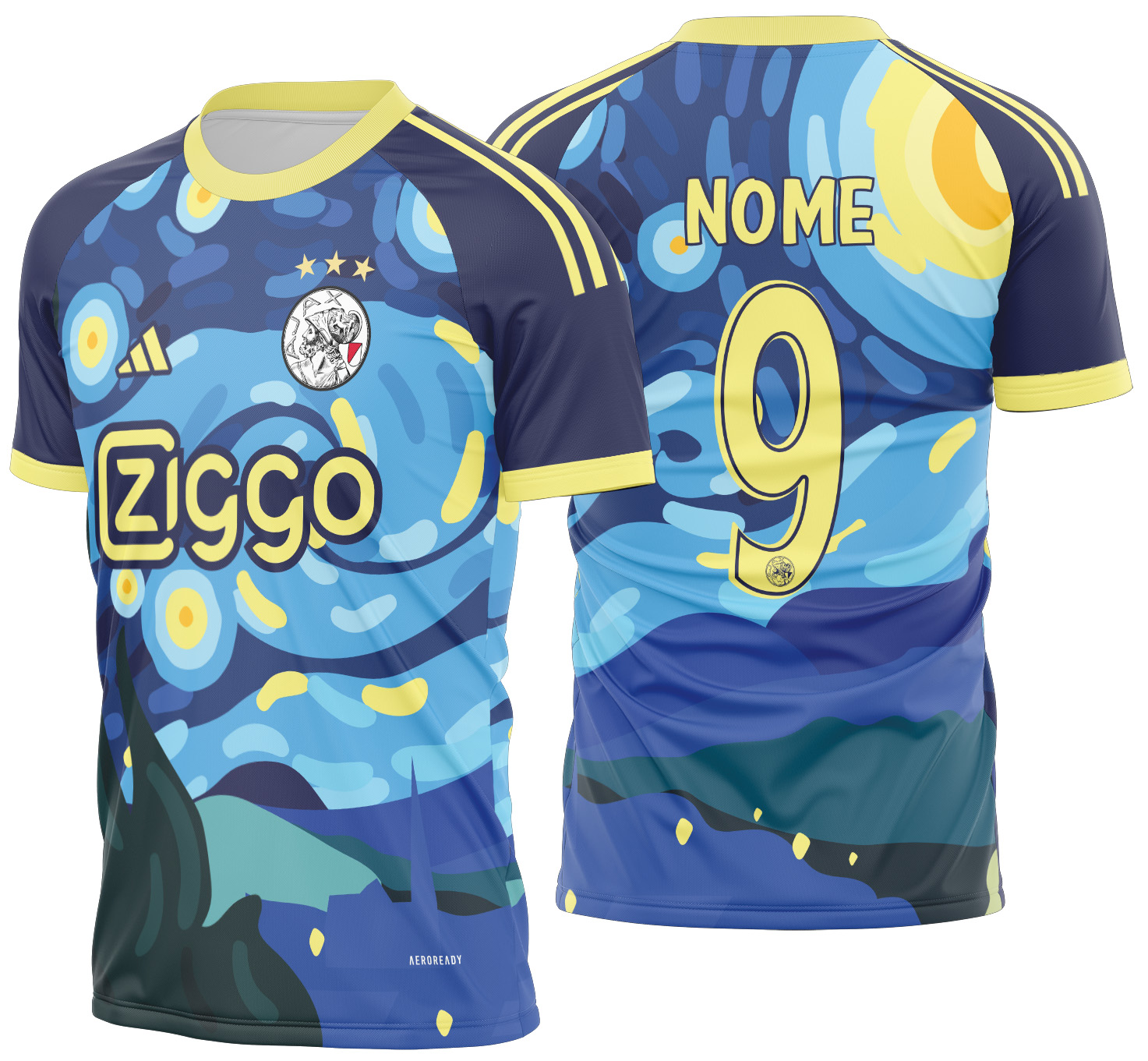 Arte Vetor Camisa Ajax Concept 2025