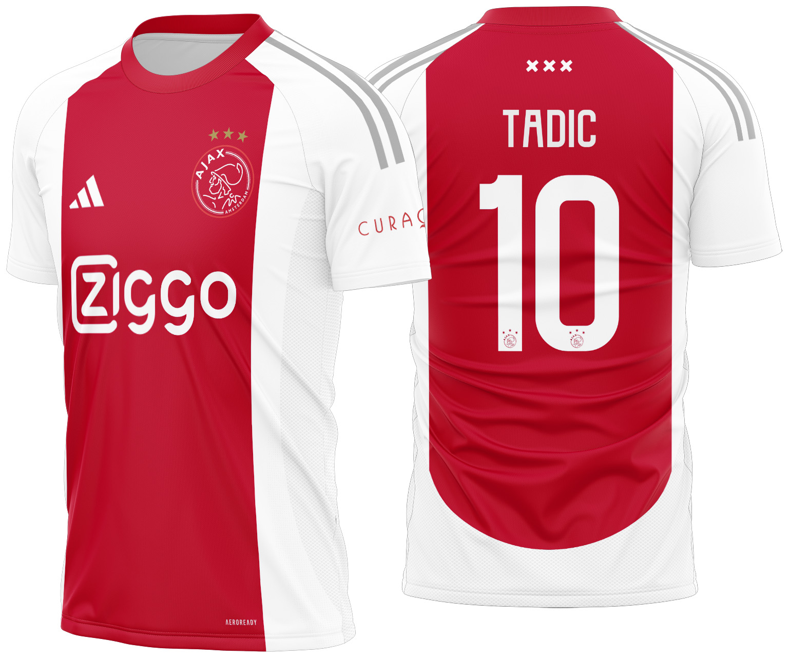 Arte vetor camisa Ajax Local 2024-2025