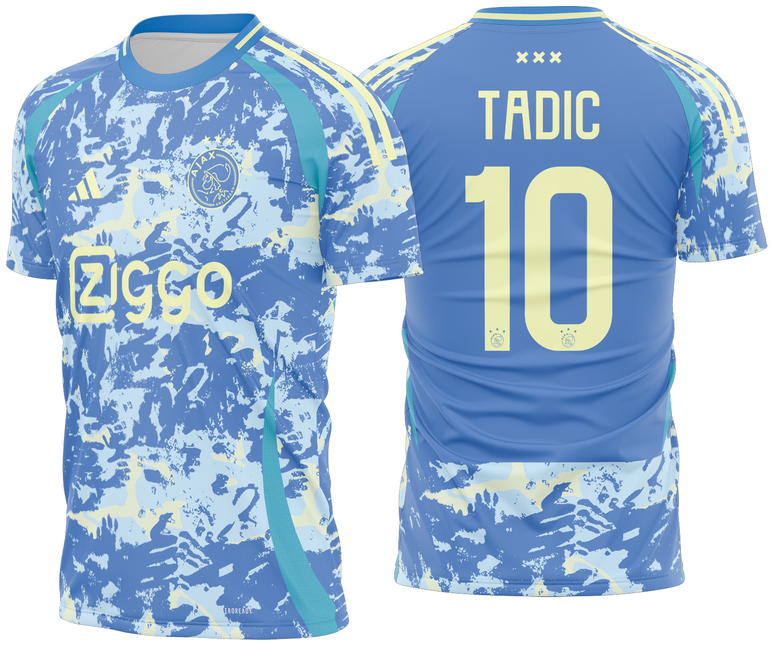 Arte vetor camisa Ajax Visita 2024-2025