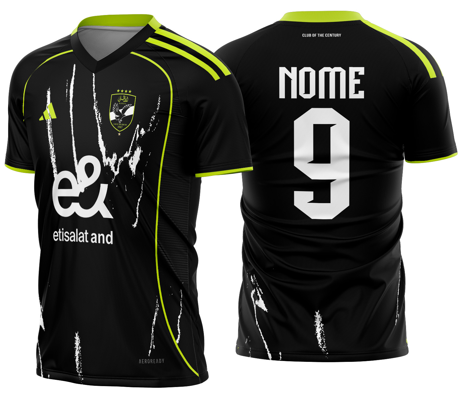 Arte Vetor Camisa Al Ahly Visita 2025-2026