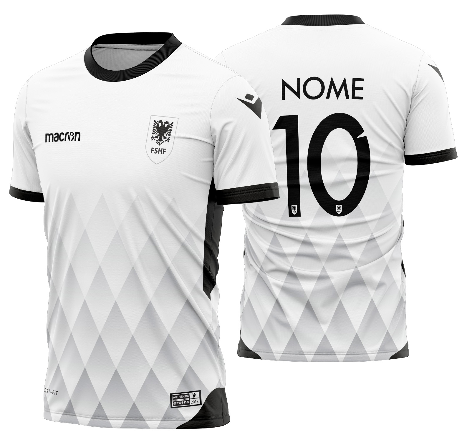 Arte vetor camisa Albânia Visita 2017