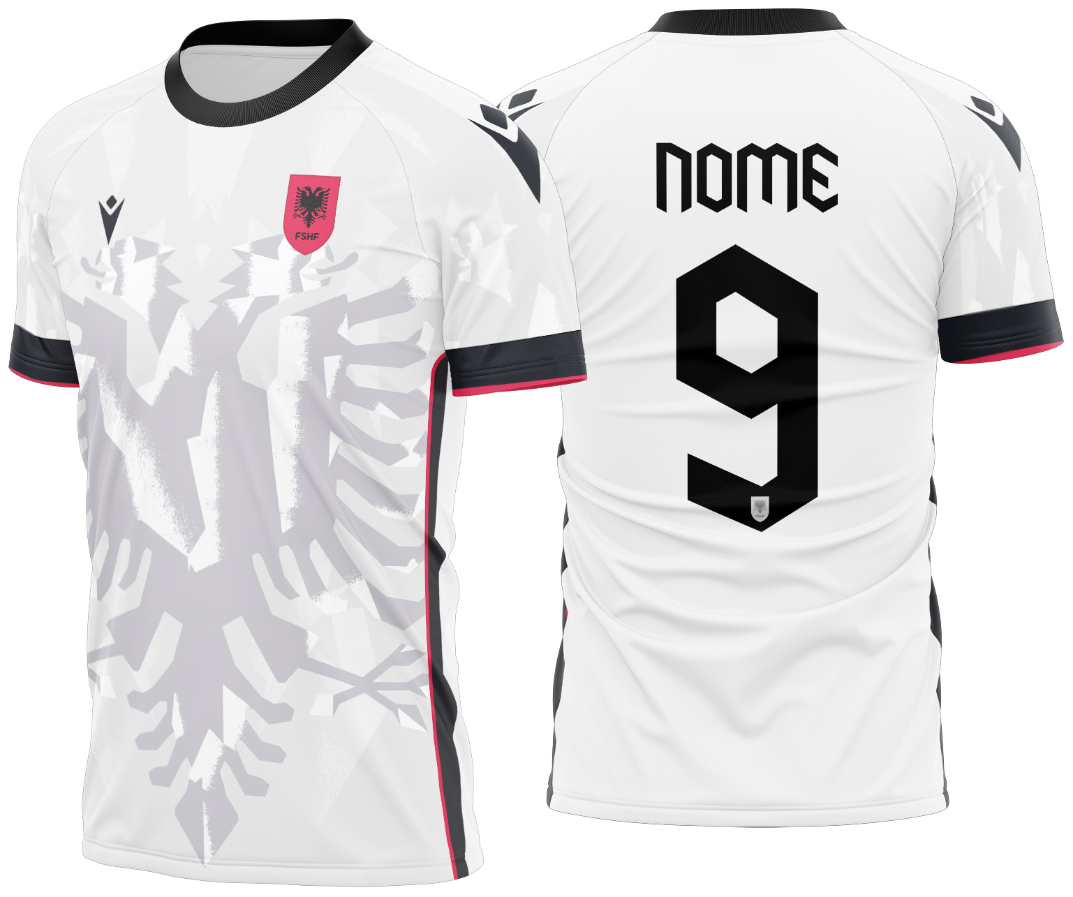 Arte vetor camisa Albânia Visita 2023