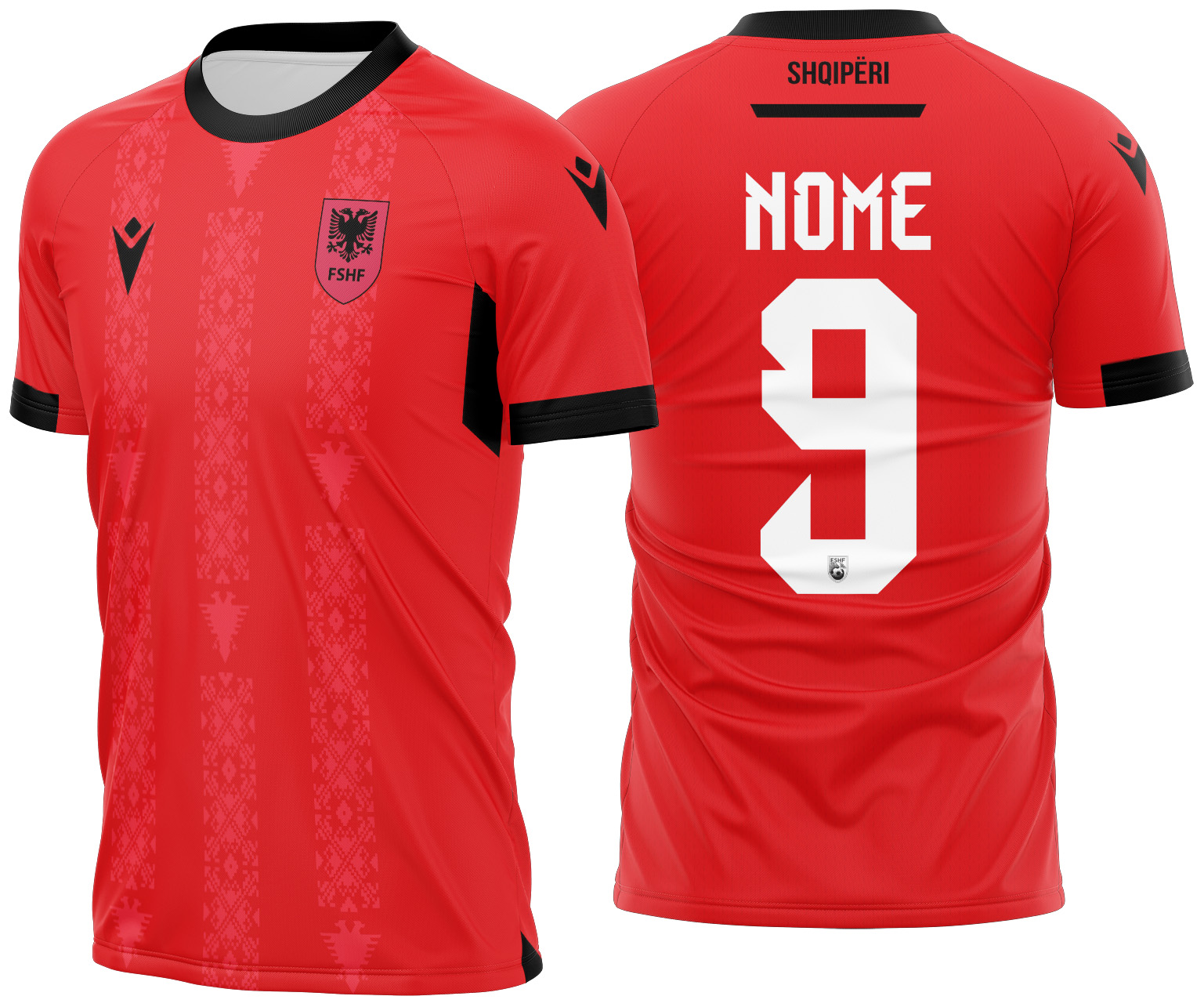 Arte vetor camisa Albania Local 2024-2025