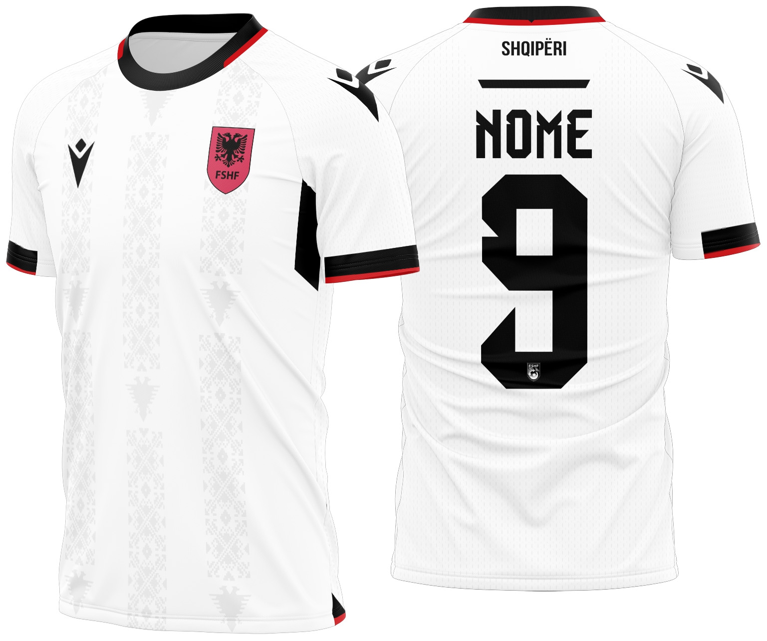 Arte vetor camisa Albania Visita 2024-2025