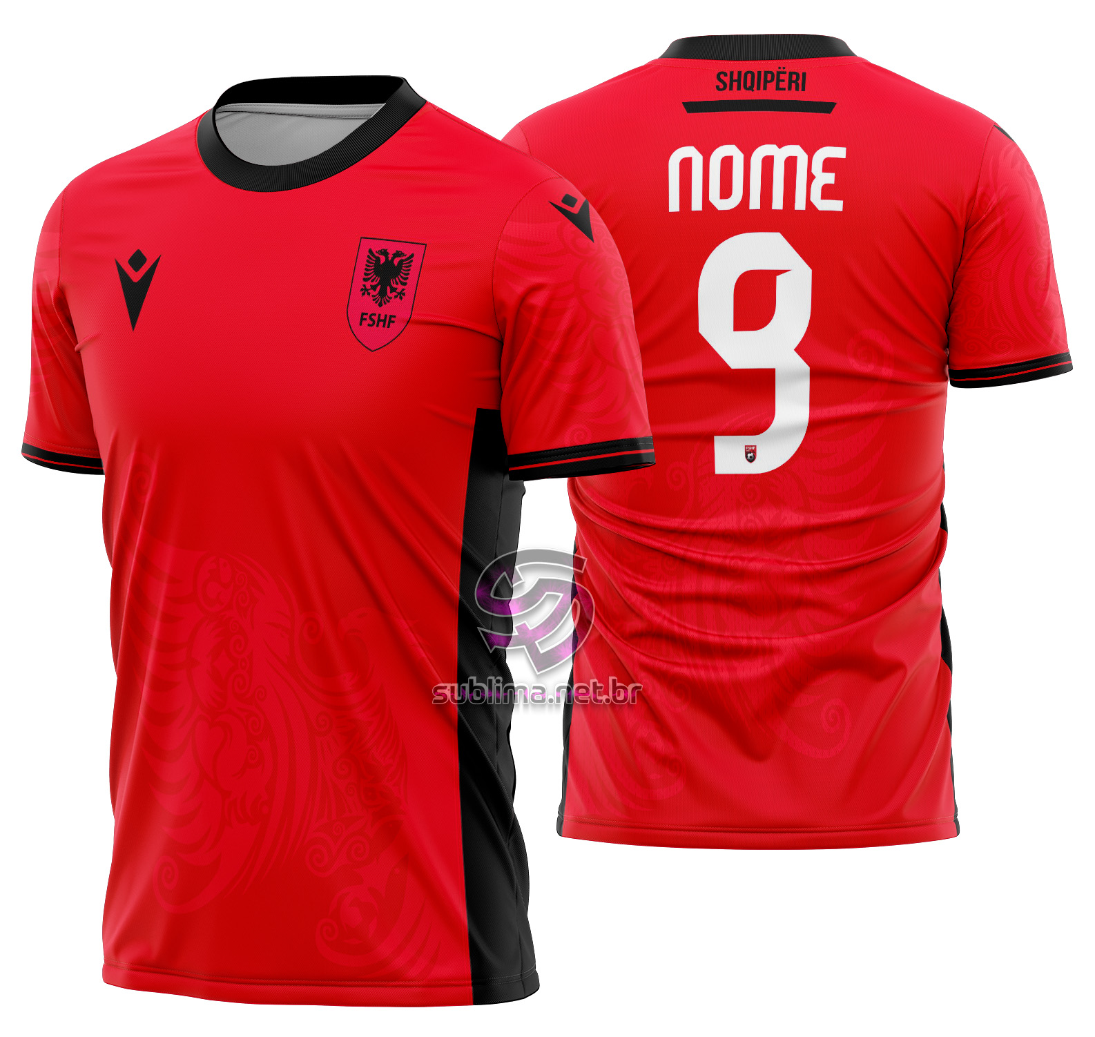 Arte vetor camisa Albania Local 2025-2026