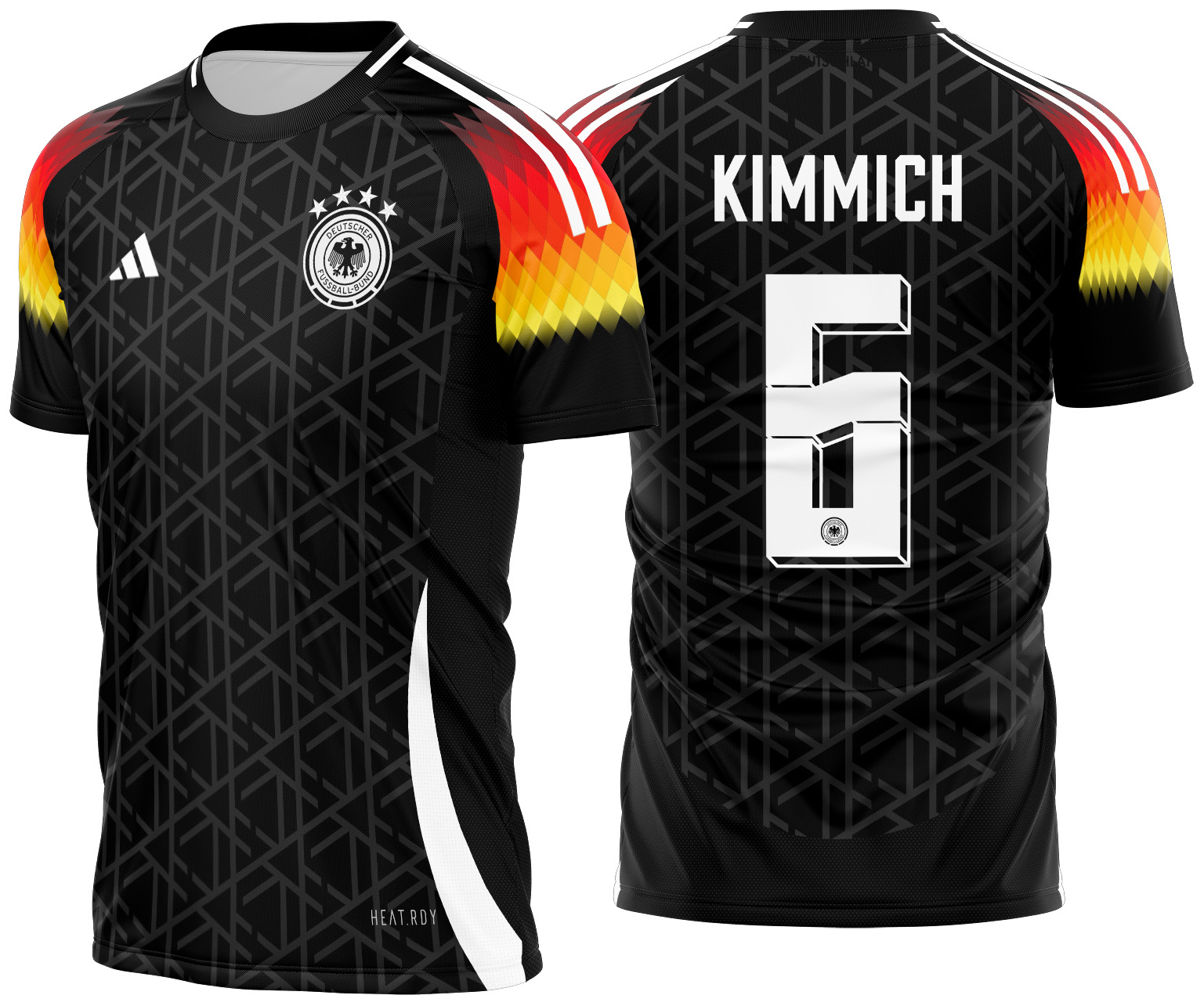 Arte vetor camisa Alemanha Local Black 2024