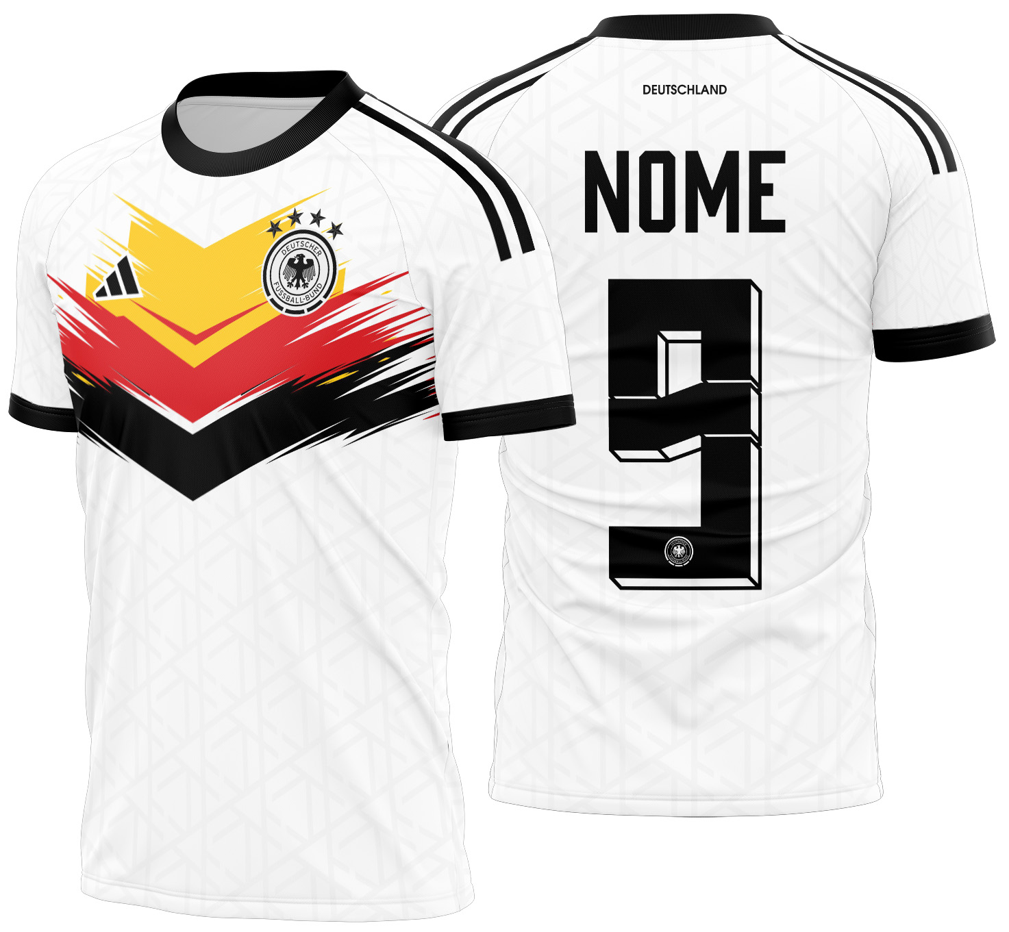 Arte Vetor Camisa Alemanha branca Concept 2025