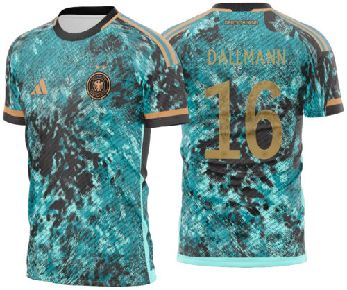 Arte vetor camisa Alemanha  Feminino Visita 2023-24