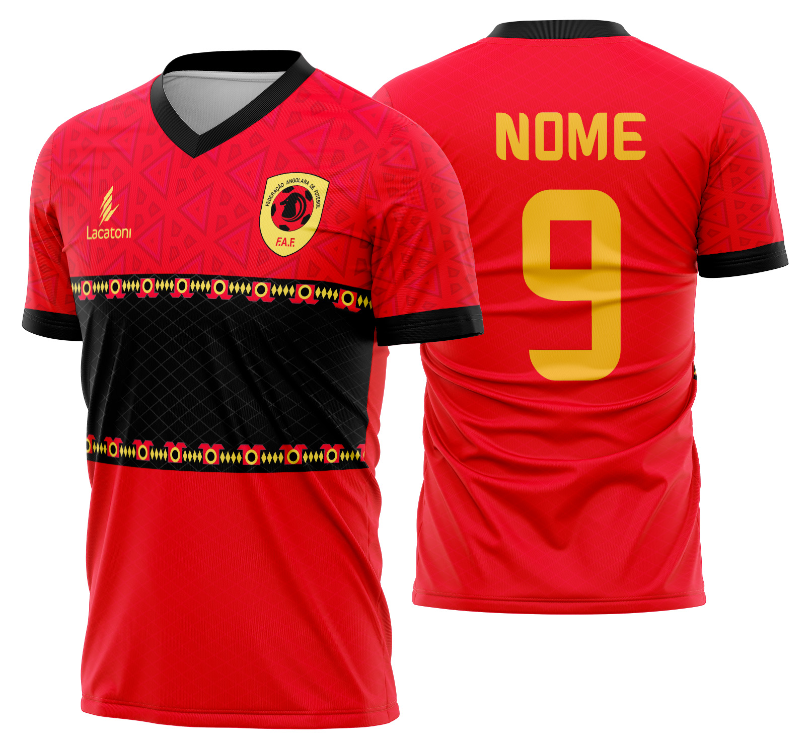 Arte vetor camisa Angola Local 2024-2025