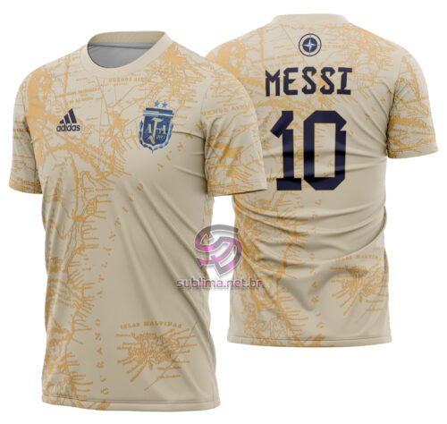 Arte vetor camisa Argentina dourado Maradona 2022-23
