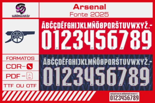 Arte vetor camisa Arsenal 2025 2026