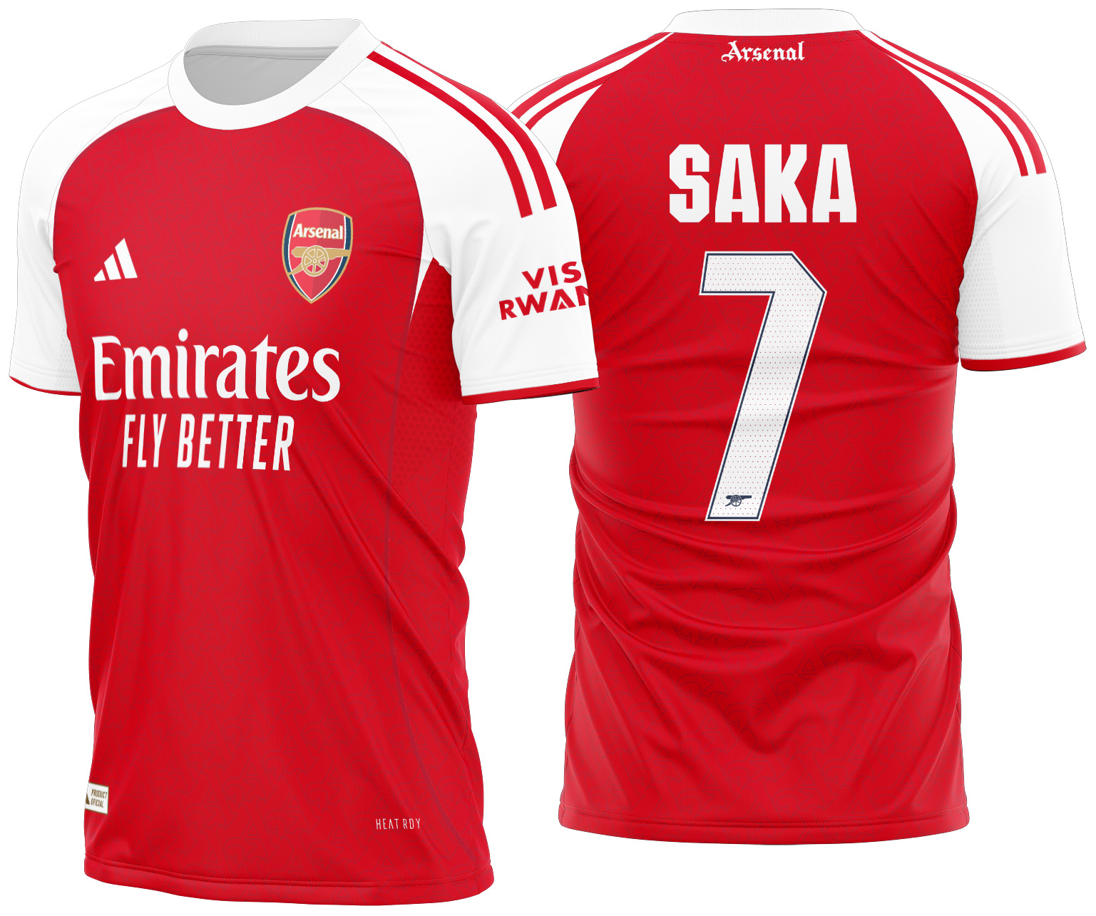 Arte Vetor Camisa Arsenal Local 2025-2026