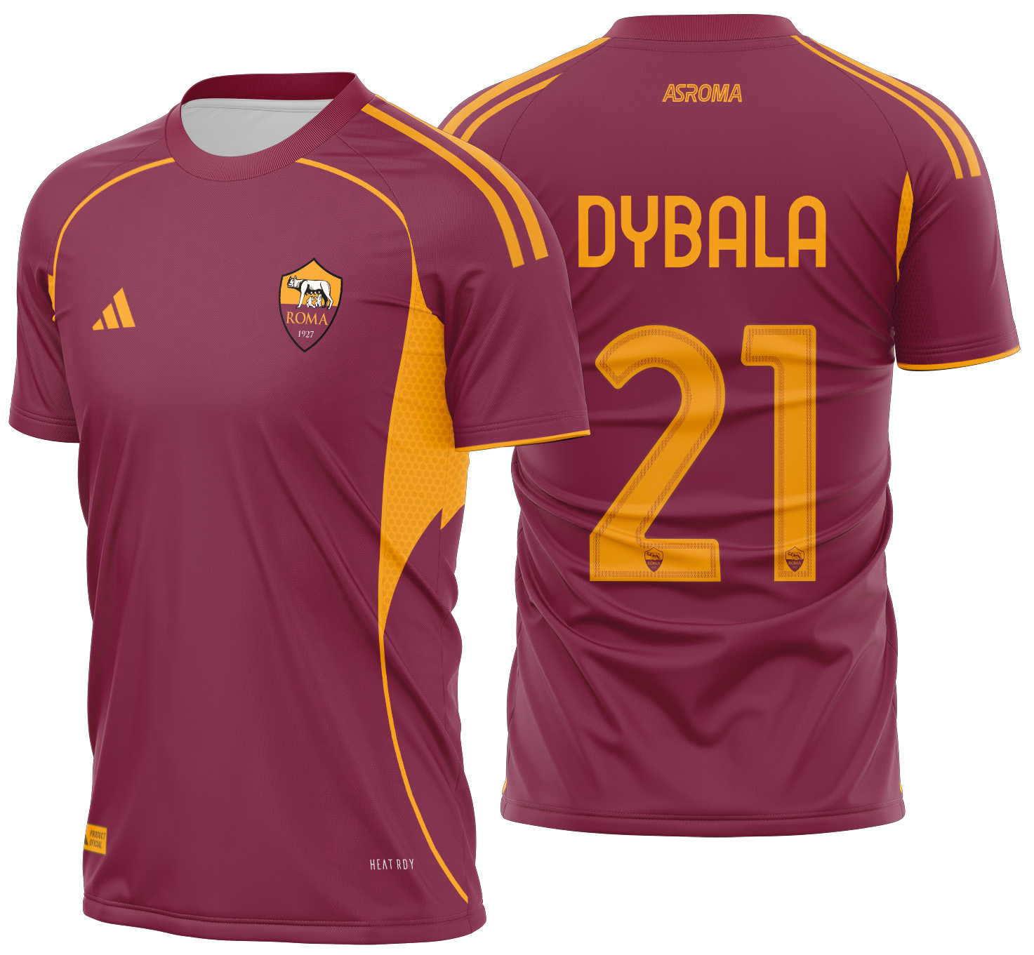 Arte Vetor Camisa As Roma Local 2025-2026