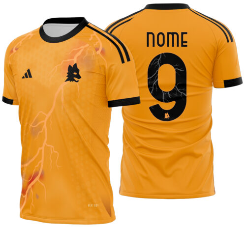 Arte Vetor Camisa As Roma Visita 2025-2026