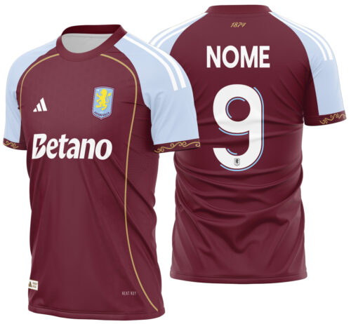 Arte vetor camisa Aston Villa Local 2025-2026