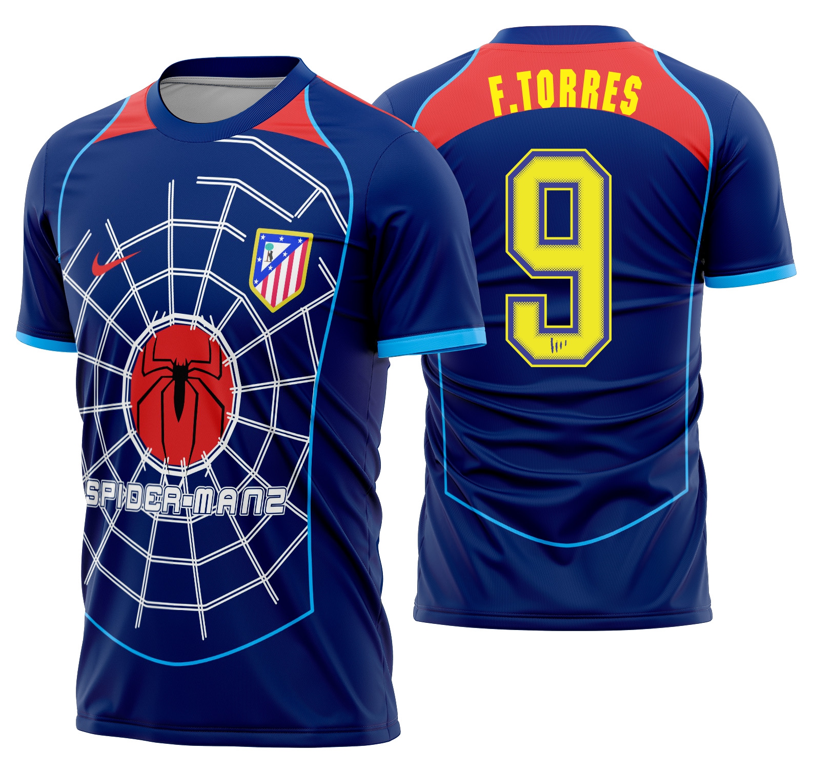 Arte vetor camisa Atletico Madrid Spider Man 2004-2005