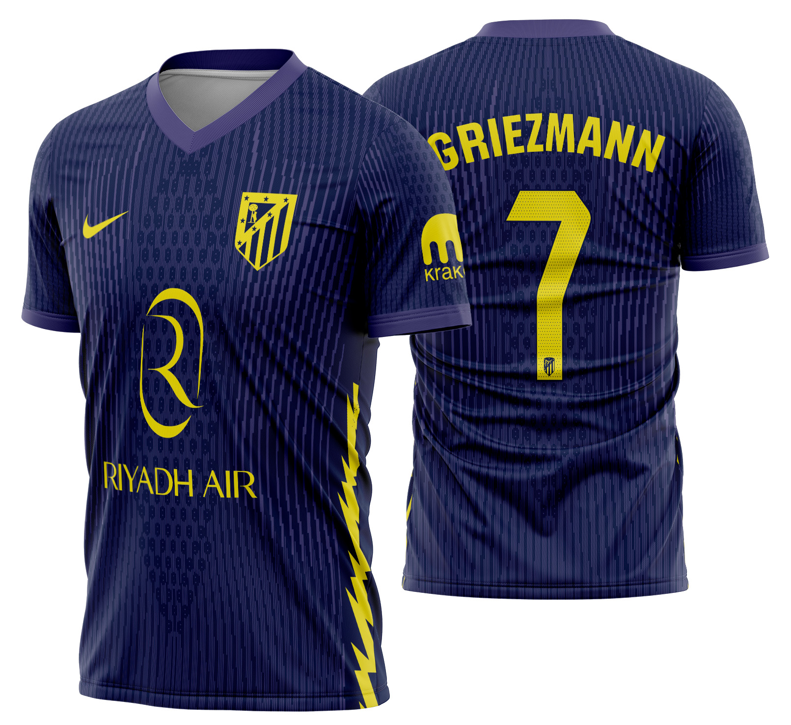 Arte Vetor Camisa Atletico Madrid Visita 2025-2026