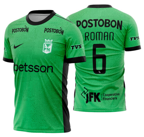 Arte Vetor Camisa Atletico Nacional Alternativa 2025