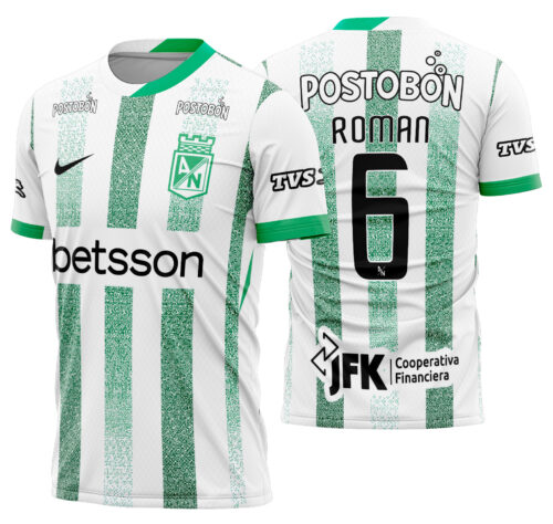 Arte vetor camisa Atlético Nacional Local 2025
