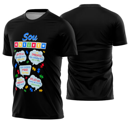 Arte estampa Camisa Autismo Mod-13