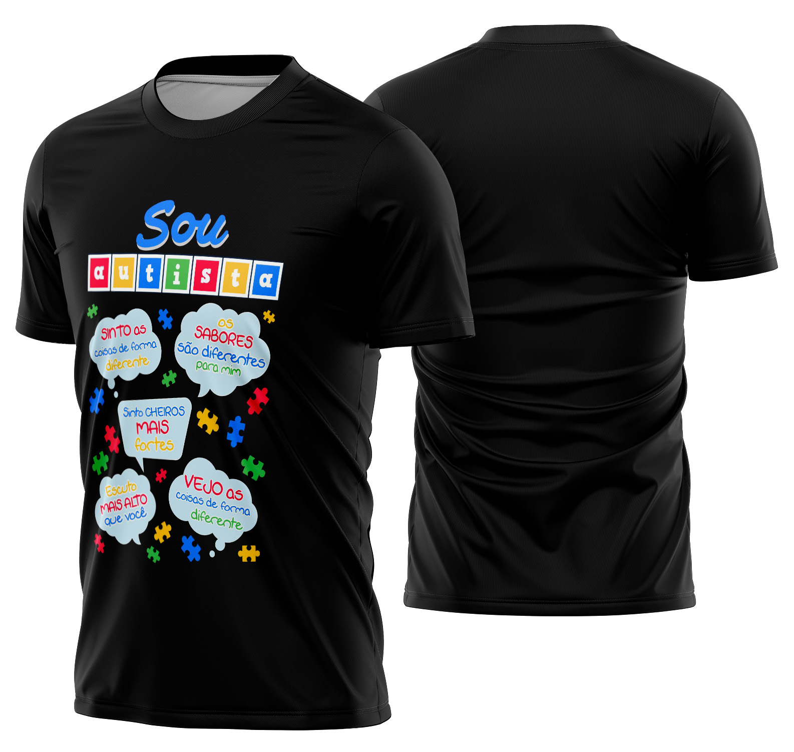 Arte estampa Camisa Autismo Mod-13