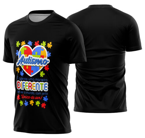 Arte estampa Camisa Autismo Mod-14