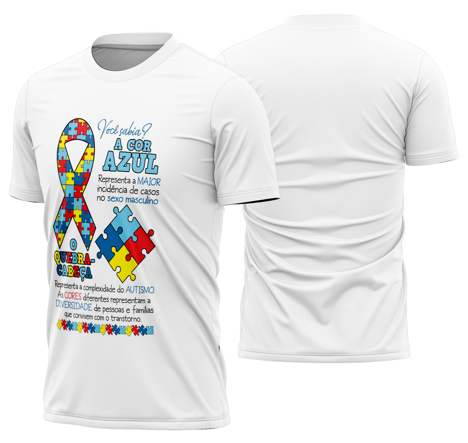 Arte estampa camisa Autismo Mod-17