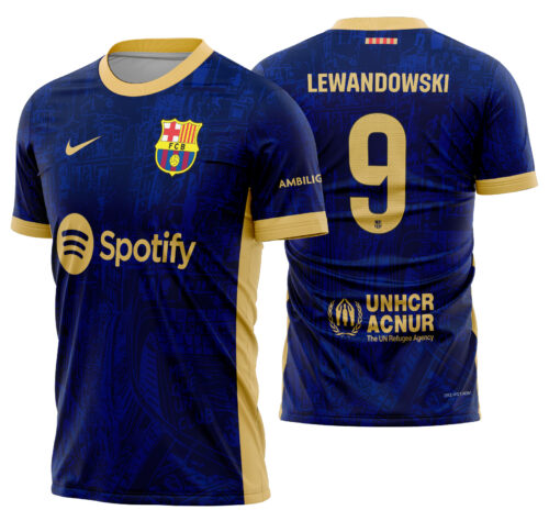 Arte Vetor Camisa Barcelona Concept azul 2025