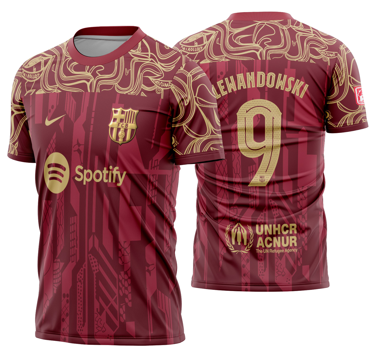 Arte vetor camisa Barcelona FC Red Wine Concept
