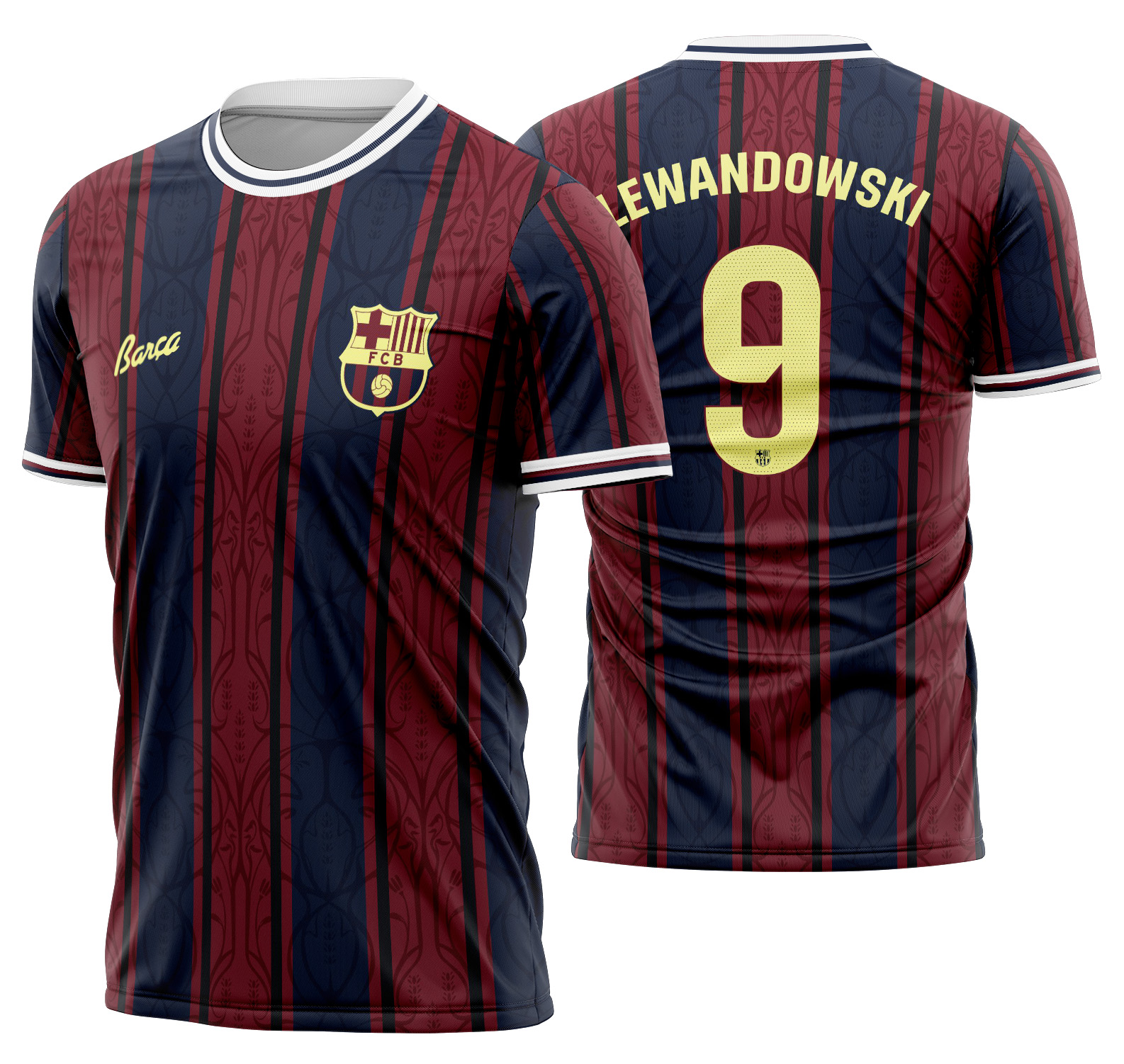 Arte vetor camisa Barcelona Retro Especial 2025