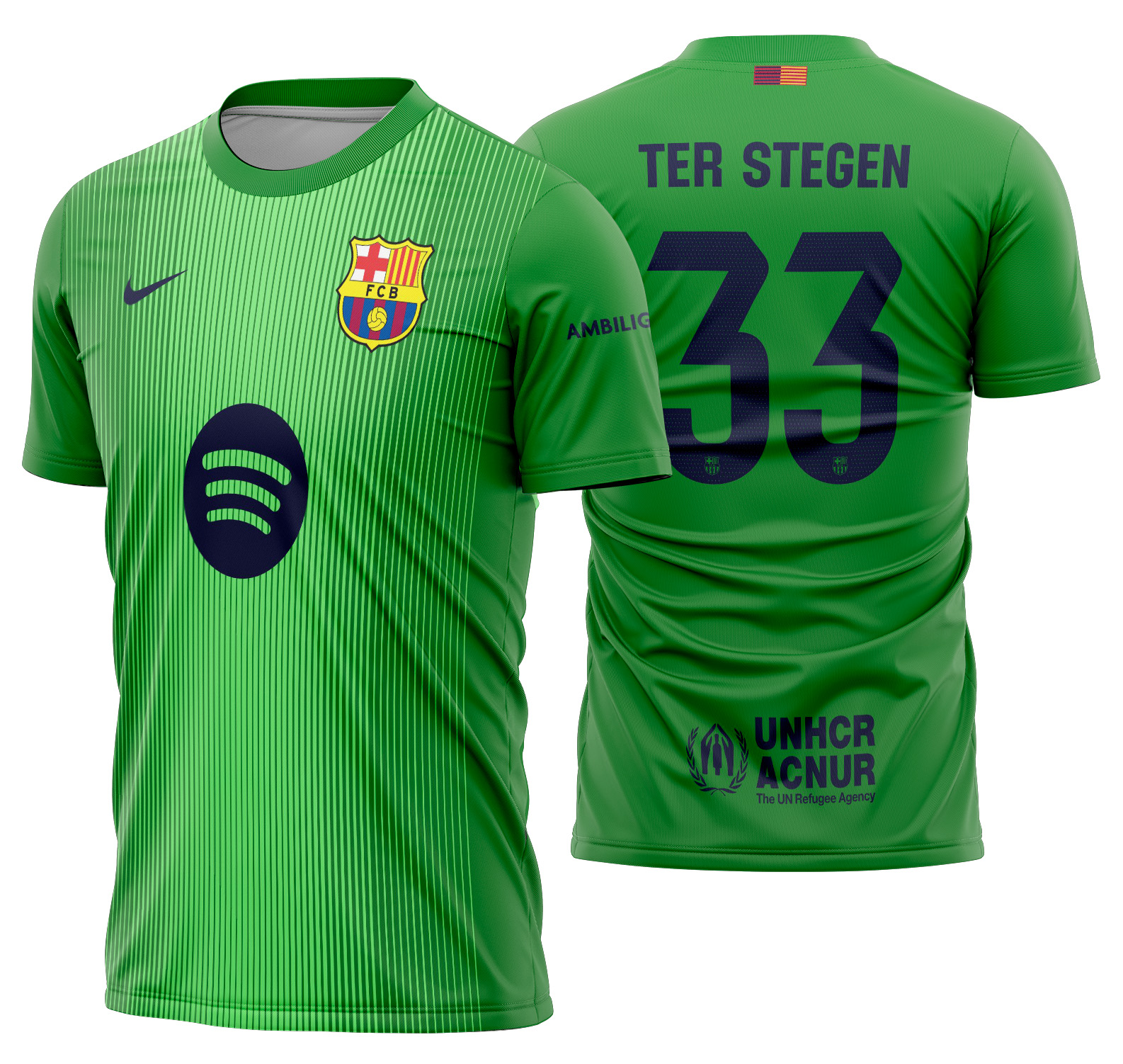 Arte vetor camisa Barcelona goleiro 2025-2026