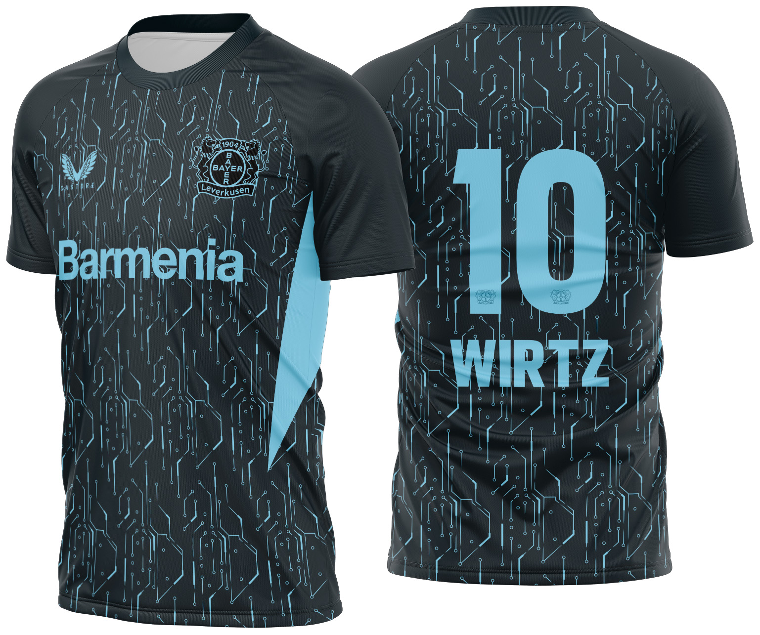 Arte vetor camisa Bayer 04 Leverkusen Treino 2024-2025