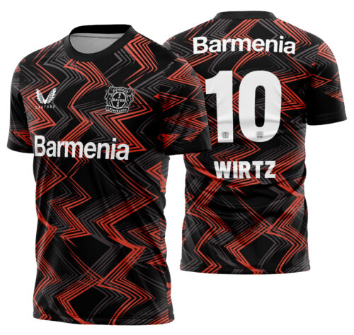 Arte Vetor Camisa Bayer 04 Leverkusen pré-jogo 2024-2025