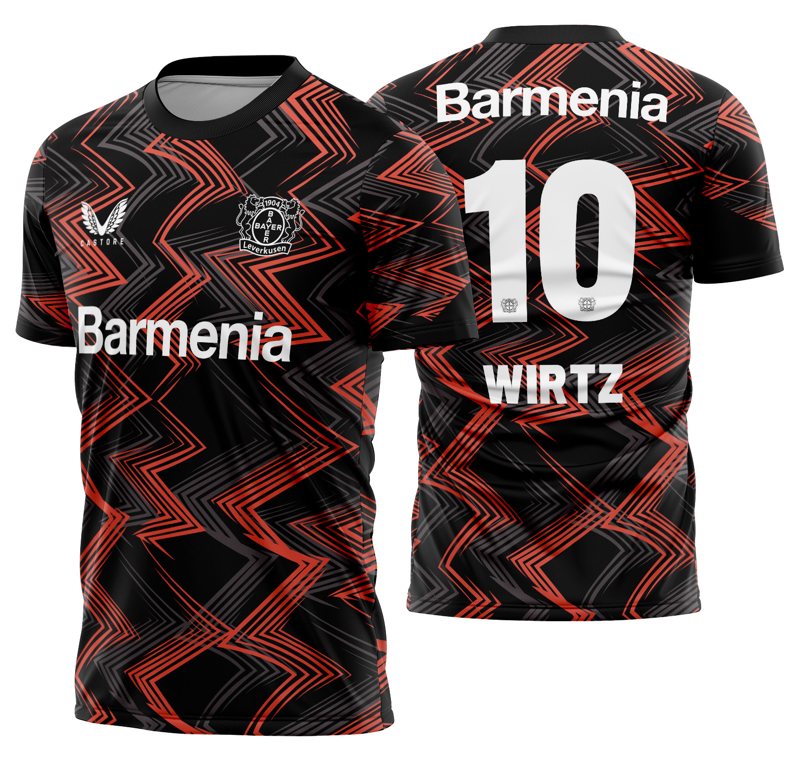 Arte Vetor Camisa Bayer 04 Leverkusen pré-jogo 2024-2025