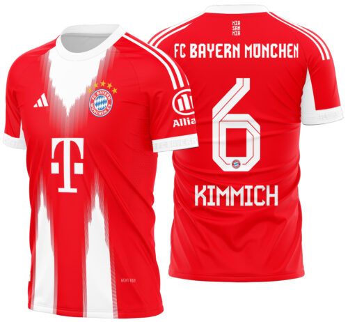Arte vetor camisa Bayern Munchen Local 2025-2026
