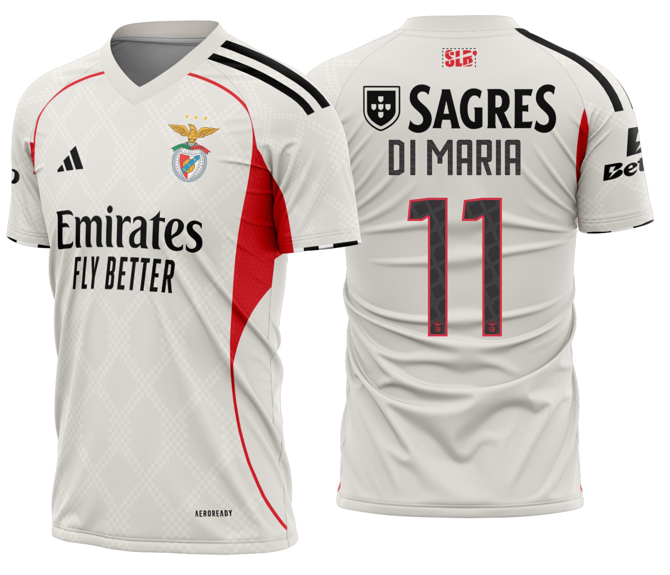 Arte vetor camisa Benfica Visita 2025-2026
