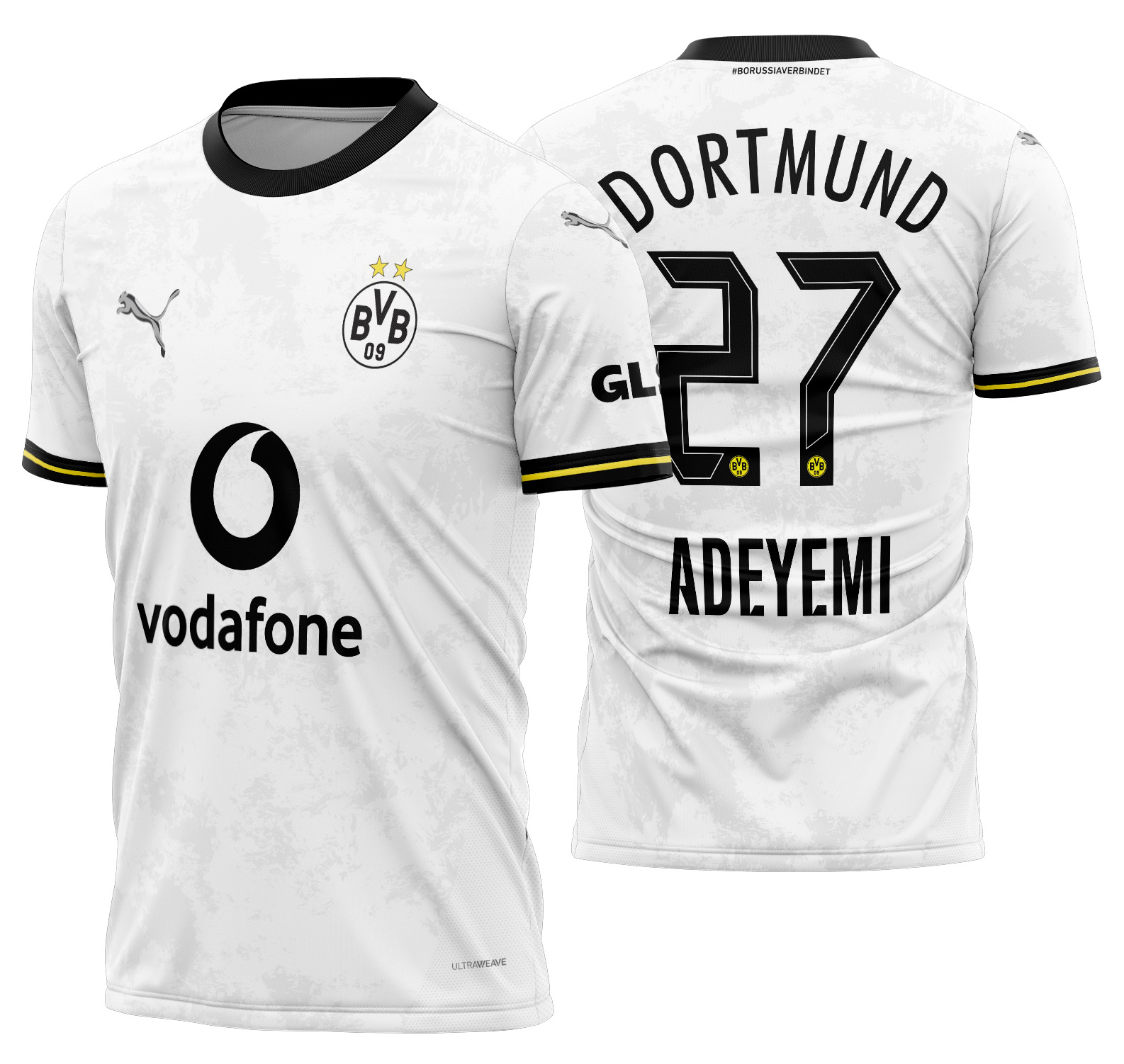 Arte Vetor Camisa Borussia Dortmund Alternativa 2025-2026
