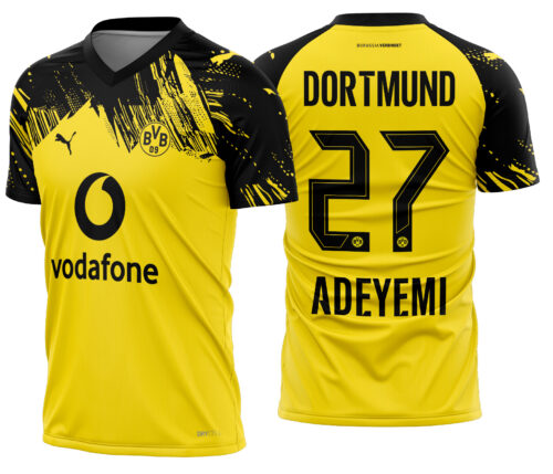 Arte Vetor Camisa Borussia Dortmund Local 2025-2026