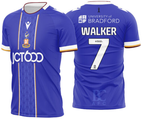 Arte Vetor Camisa Bradford City Alternativa 2024-2025