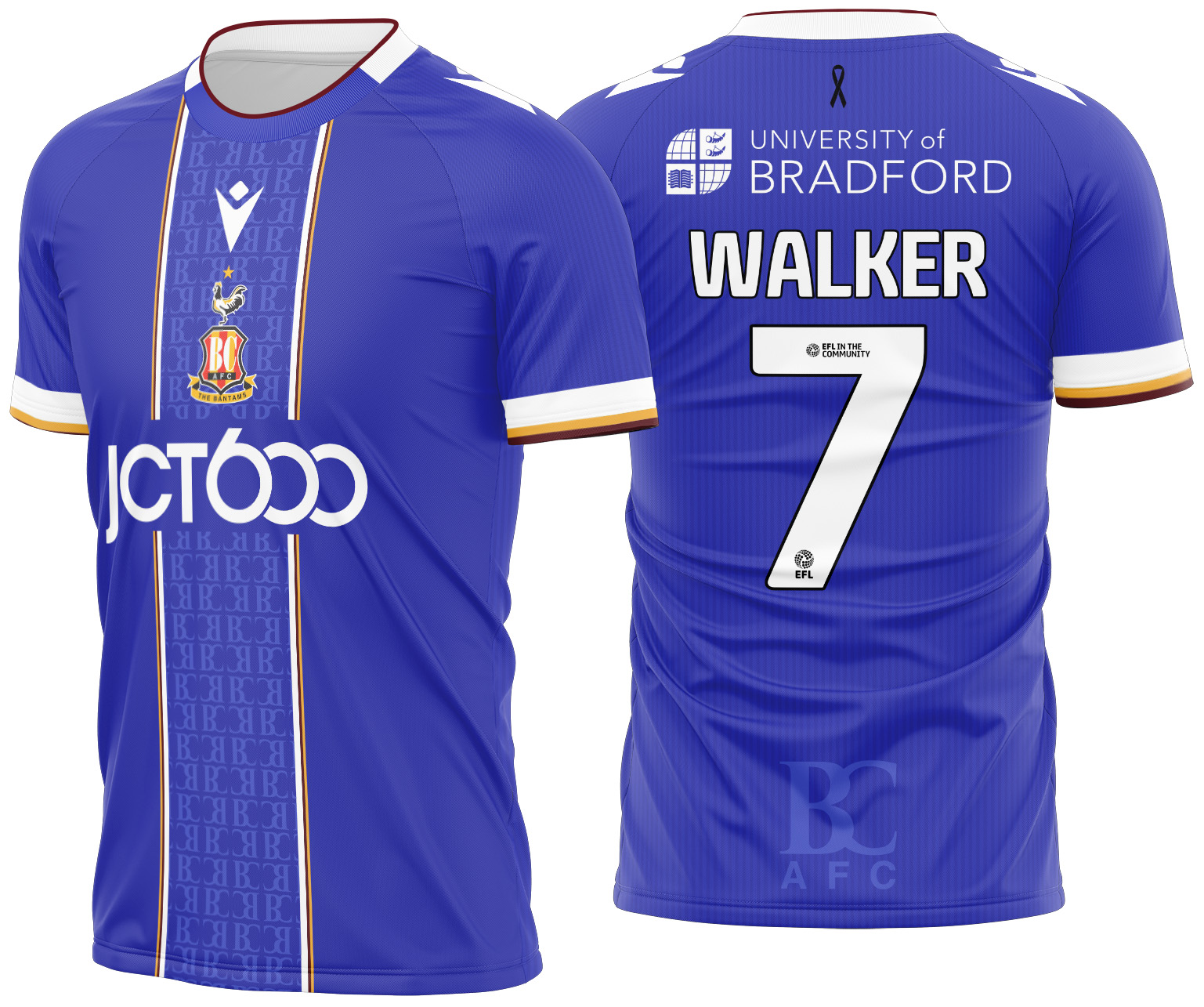 Arte Vetor Camisa Bradford City Alternativa 2024-2025