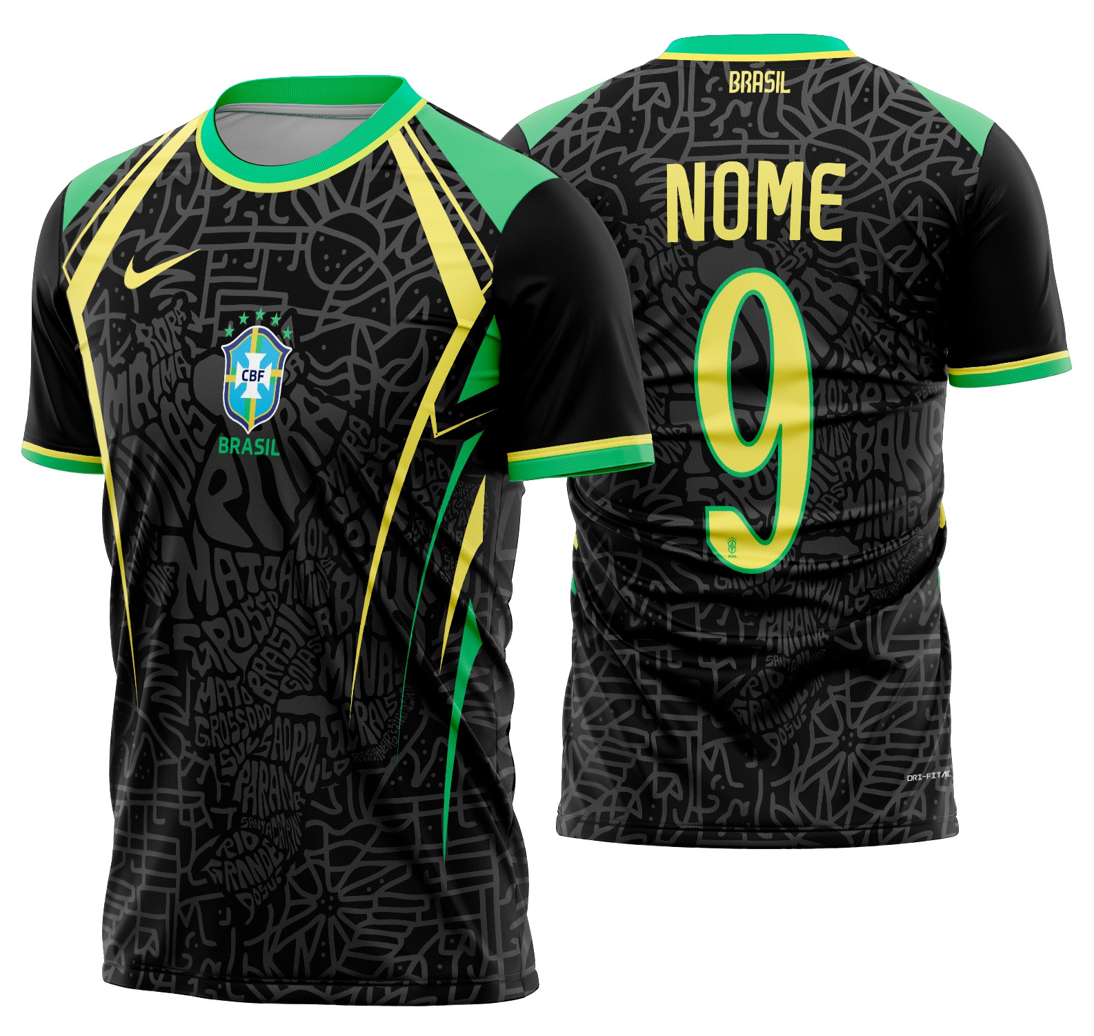 Arte vetor camisa Brasil Concept  2024-25