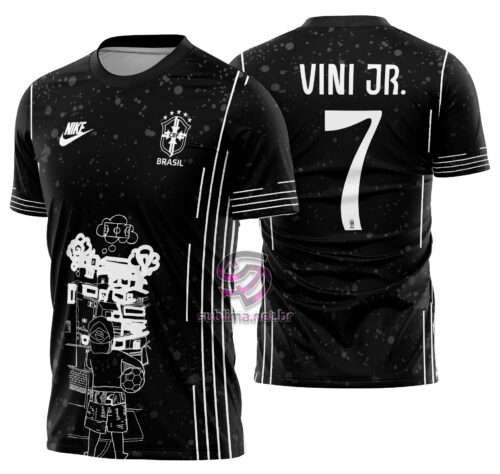 Arte Vetor Camisa Brasil Concept Black 2025