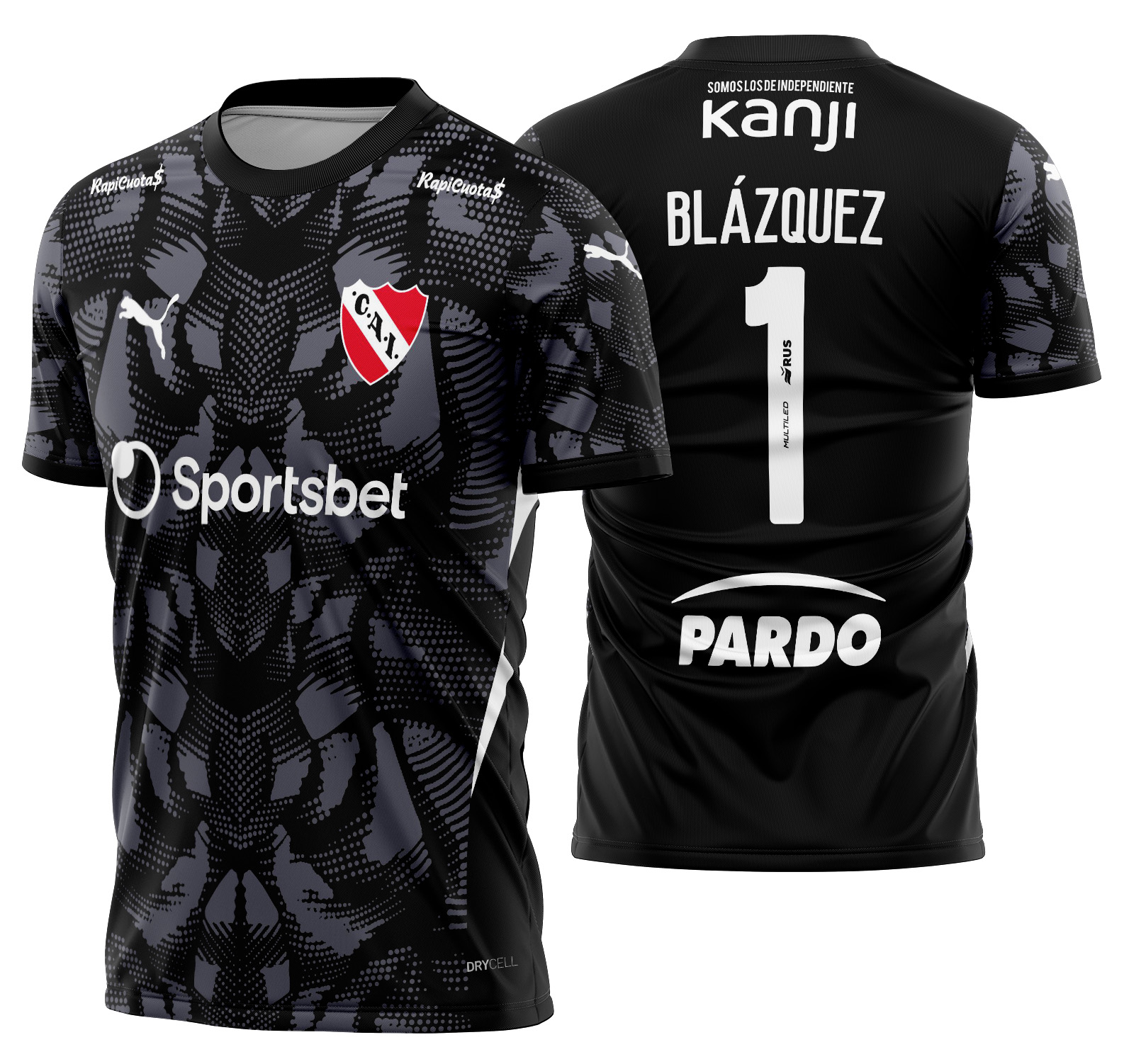 Arte vetor camisa CA Independiente Goleiro 2025