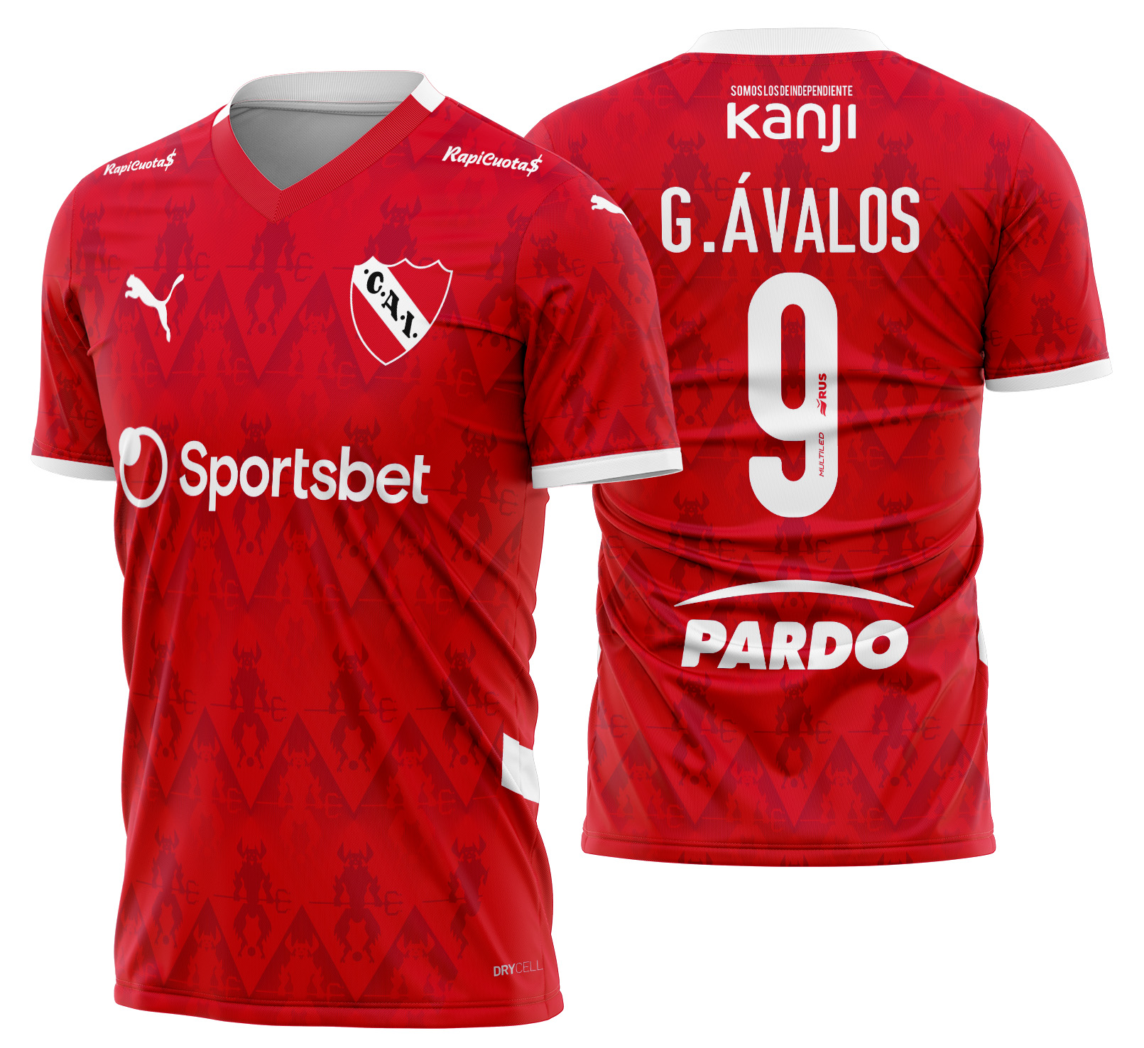Arte vetor camisa CA Independiente Local 2025